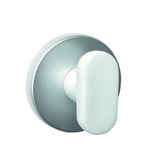 Tirador de puerta en cruz en porcelana blanca Merigous - tirador de diseño