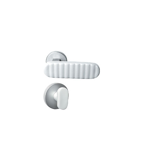 Tirador de puerta en porcelana blanca Merigous Delo Lido Cannelé - tirador de diseño