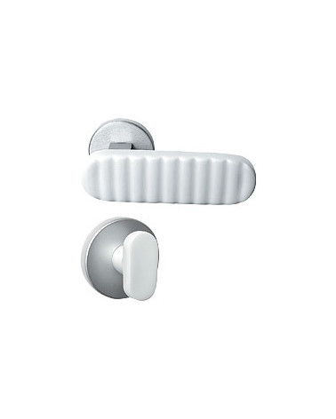 Tiradores de puerta de porcelana blanca Merigous Delo Lido Cannelé