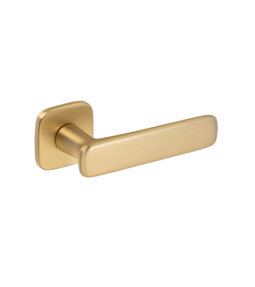Manija de puerta dorada satinada FLOW diseño