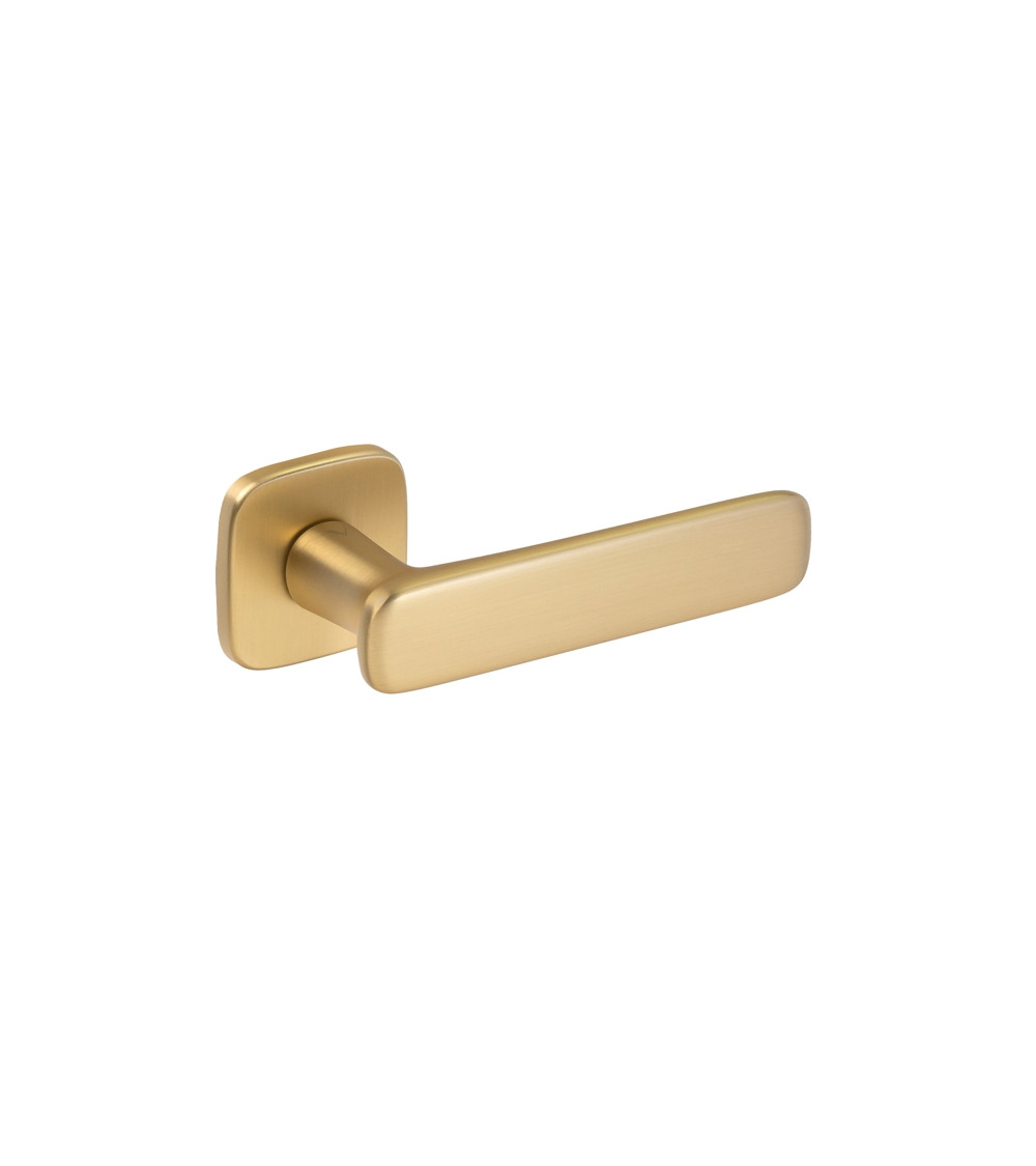 Manija de puerta dorada satinada FLOW diseño
