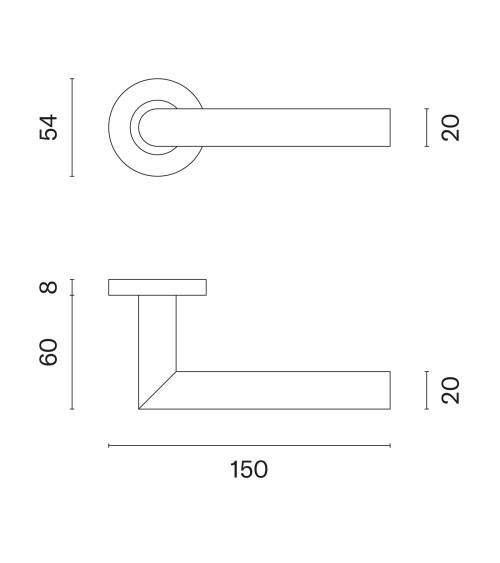 Tiradores de puerta acabado acero inoxidable OVAL 1740