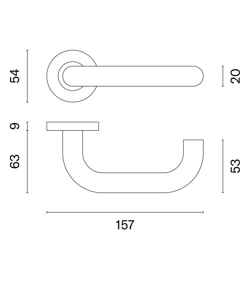 Tirador de puerta clásica OVAL 1704 ferretería de diseño