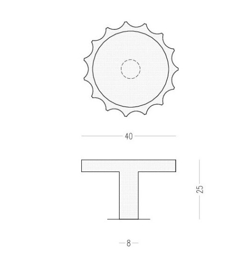 Percha de pared latón Lexi - tirador de diseño