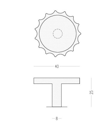 Dimensiones de la percha de pared de latón Lexi