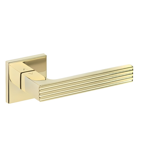 Manija de puerta contemporánea en zamak FELICE cuadrada diseño