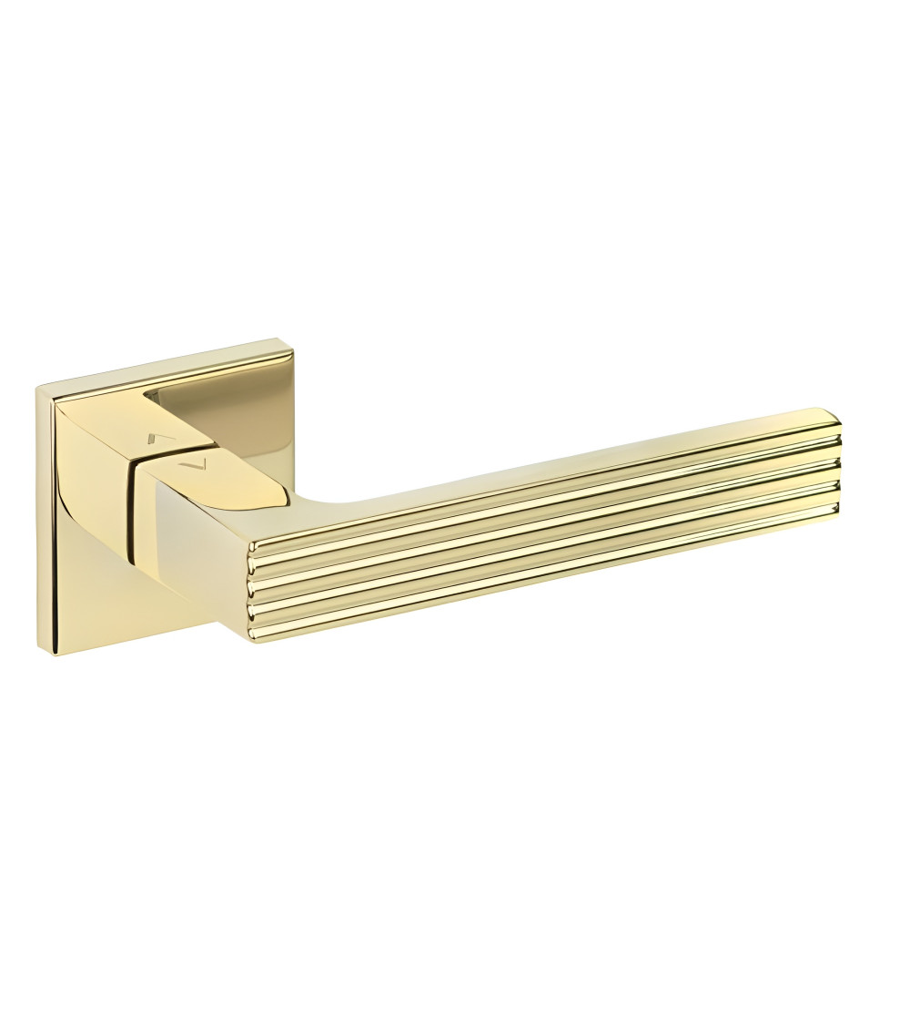 Manija de puerta contemporánea en zamak FELICE cuadrada diseño
