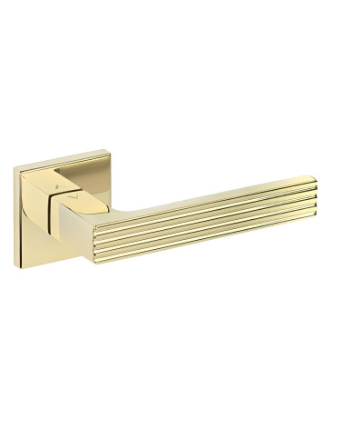 Manija de puerta contemporánea en zamak FELICE cuadrada diseño