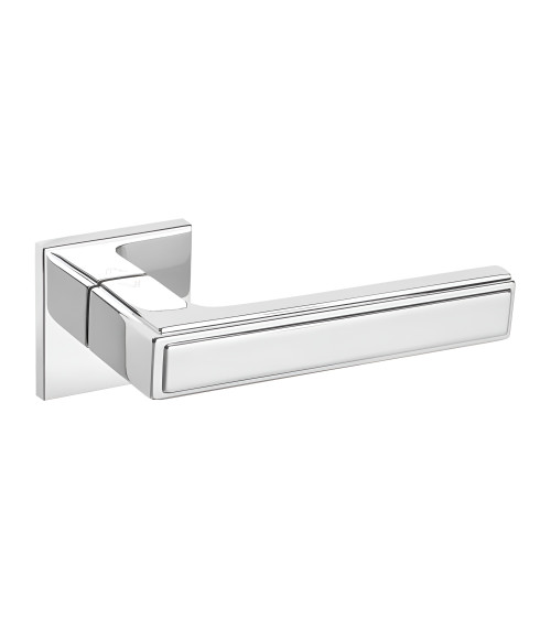 Manija de puerta moderna en zamak FRESSIA cuadrada diseño