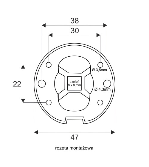 Manija de puerta cromo pulido FRESSIA diseño