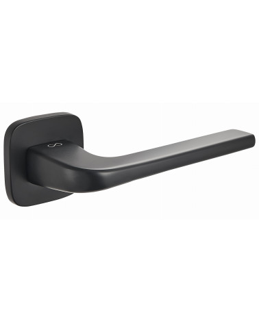 Manilla de puerta Solo negro redondeada