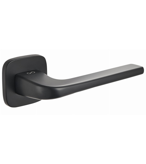 Manilla de puerta Solo negro redondeada