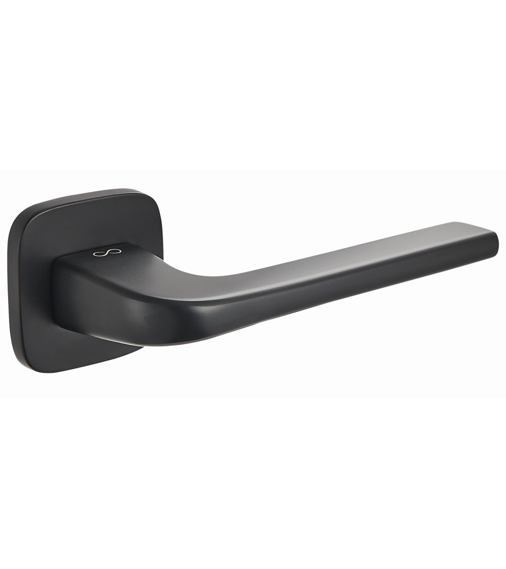 Manilla de puerta Solo negro redondeada