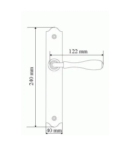 Manijas de puerta retro negras mate sobre rosetas redondas para puertas, portones y portillas – Colección Joséphine