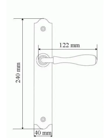 Tiradores de puerta retro negras mate sobre rosetas redondas para puertas, portones y portillas – Colección Joséphine