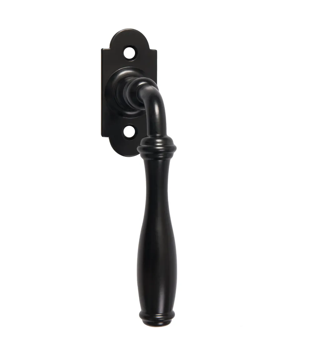 Manilla de ventana retro en negro mate – Colección Margarita