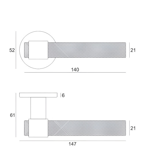 Tirador de puerta minimalista DECO tirador de diseño