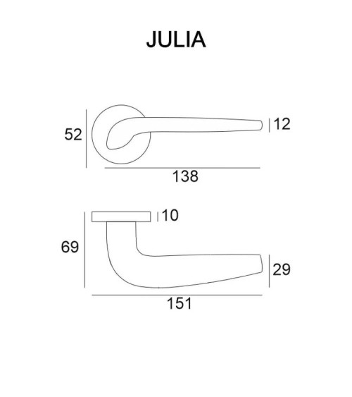 Tirador de puerta negra JULIA diseño