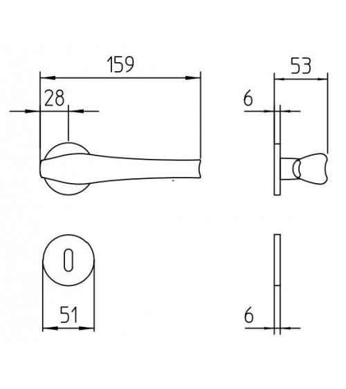 Manilla de puerta Mandelli Aqualung manilla de diseño color 5
