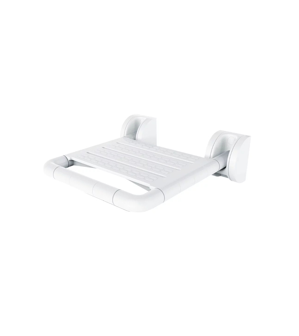 Asiento de ducha abatible PMR sin pie – Blanco | Seguridad & confort