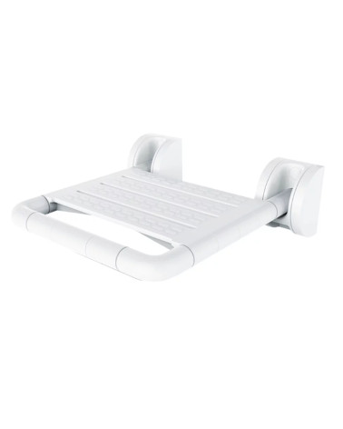 Asiento de ducha abatible PMR sin pie – Blanco | Seguridad & confort