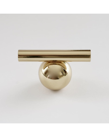 Botón de mueble en latón brillante modelo 04