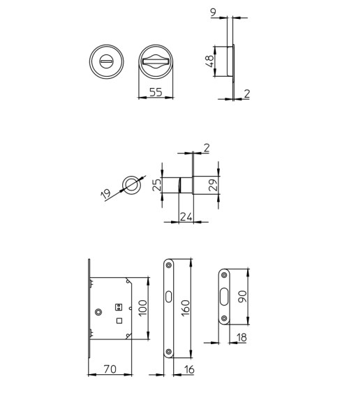 Tirador para puerta corredera elegante MANDELLI 1118TN/S tirador de diseño color 4
