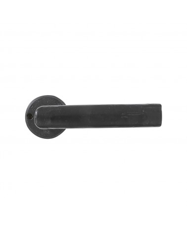 Manilla de puerta negra robusta en bronce 1930 redonda - diseño