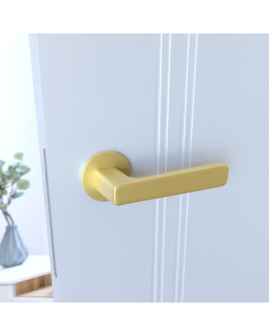 Tirador de puerta oro mate PARMA ferretería design vista lateral