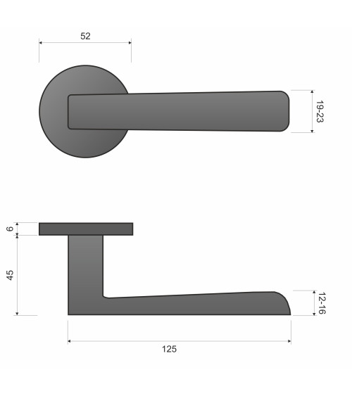 Tirador de puerta zamak PARMA ferretería design