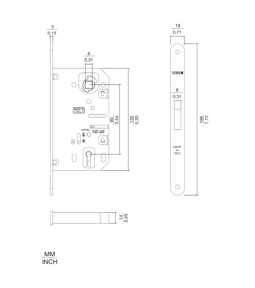 Cerradura magnética VERUM llave de habitación