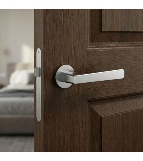 Tirador de puerta cromo satinado PARMA herraje de diseño