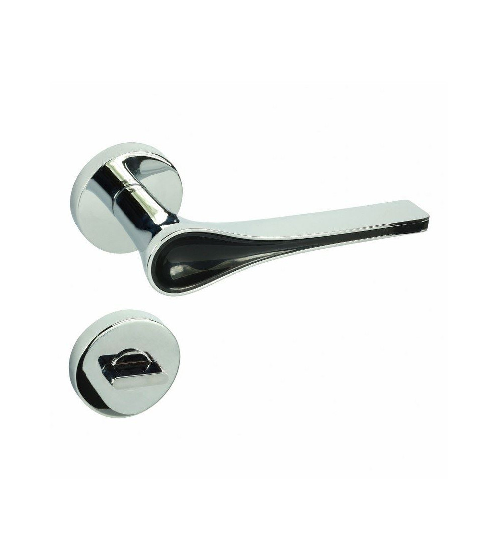 Manilla de puerta negra DOM Polaris Ronde WC - manilla de diseño