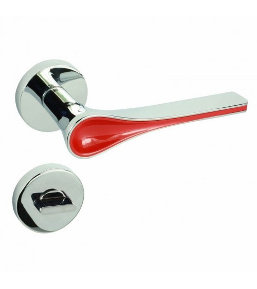 Manilla de puerta roja Polaris Ronde WC - manilla de diseño