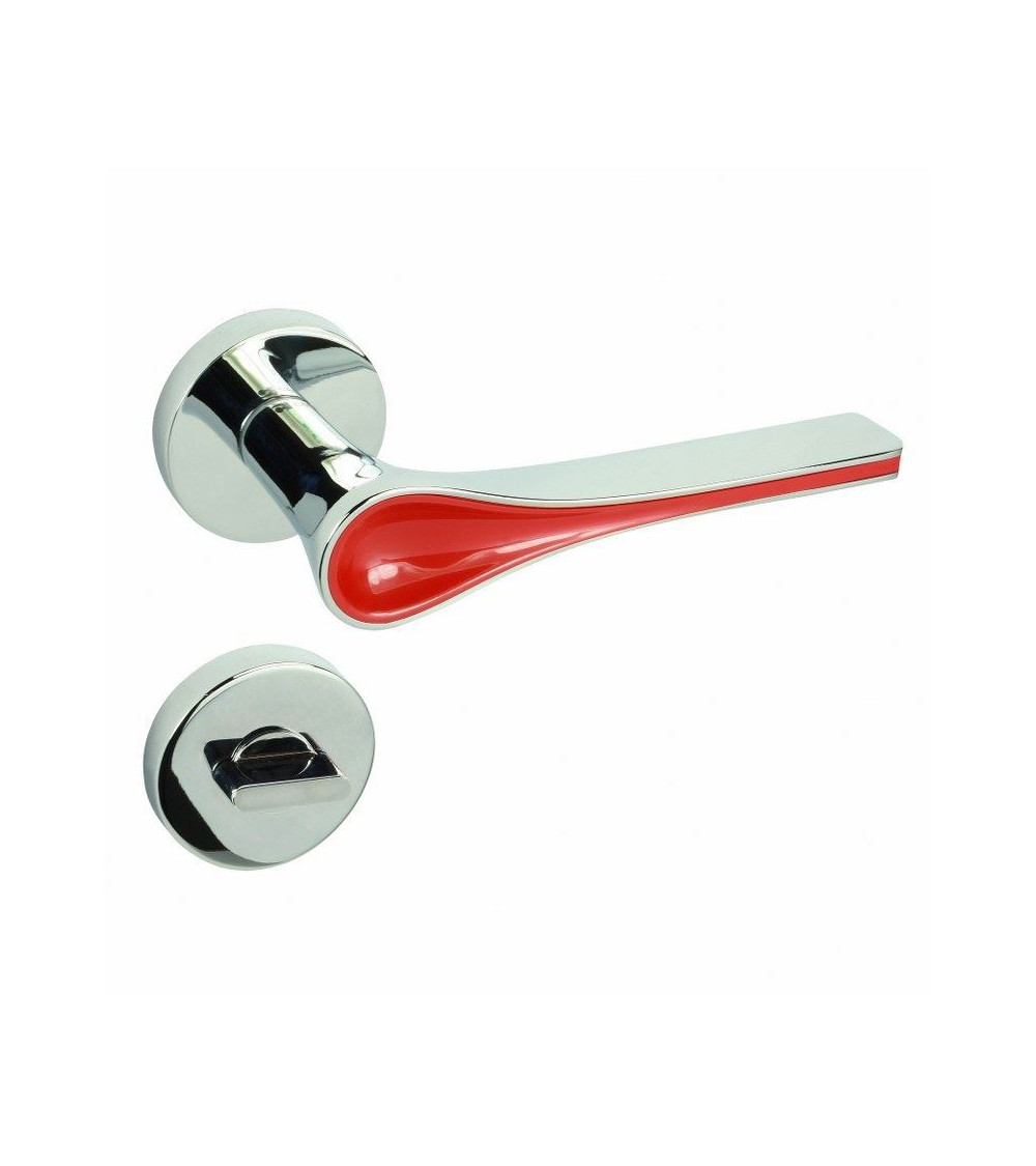 Manilla de puerta roja Polaris Ronde WC - manilla de diseño