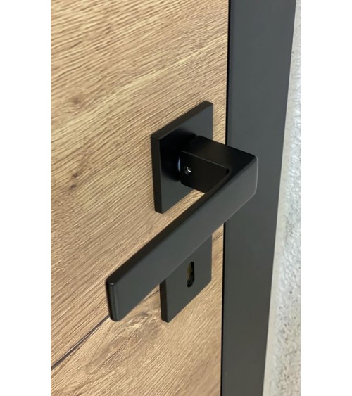 Manija de puerta negra Apollo diseño