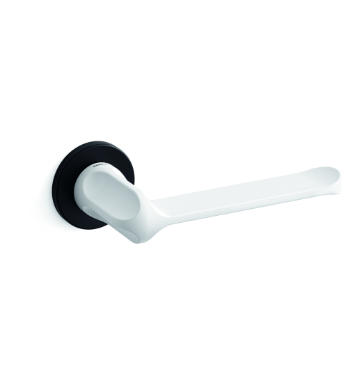 Manija de puerta bicolor negro-blanco Mandelli MM80 diseño