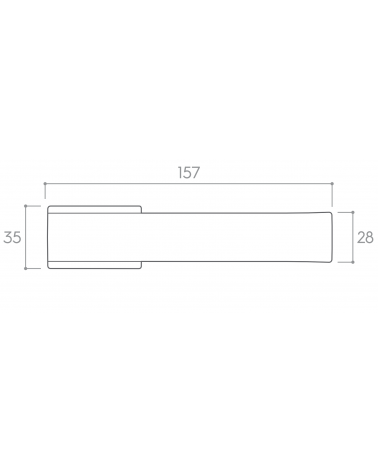 Manilla de puerta Arc con dimensiones