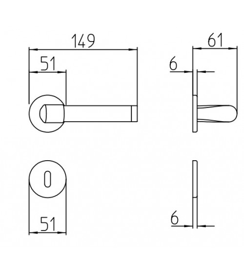 Tirador de puerta oro pulido Mandelli Tuc - diseño