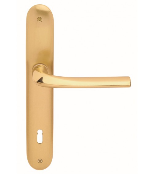 Tirador de puerta sobre placa longitudinal Mandelli Filo tirador de diseño