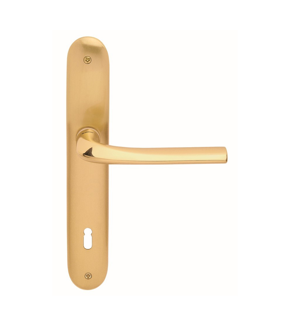 Tirador de puerta sobre placa longitudinal Mandelli Filo tirador de diseño