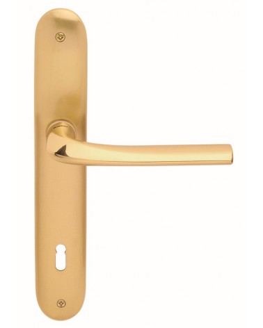 Tirador de puerta sobre placa longitudinal Mandelli Filo tirador de diseño