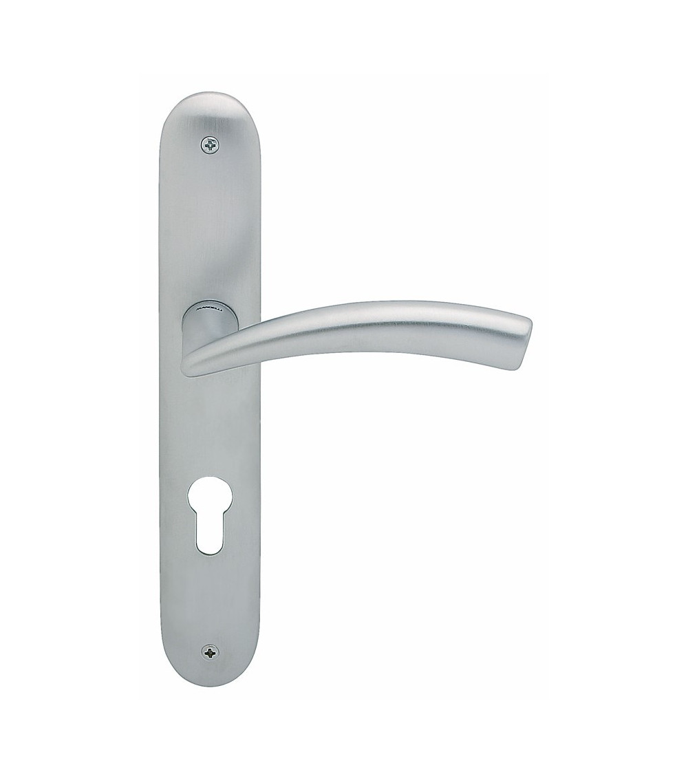 Tirador de puerta sobre placa longitudinal Mandelli Nadir tirador de diseño