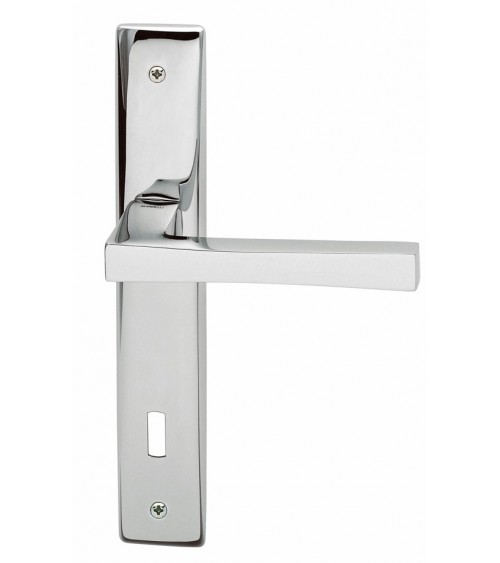 Tirador de puerta sobre placa longitudinal Mandelli Telis tirador de diseño