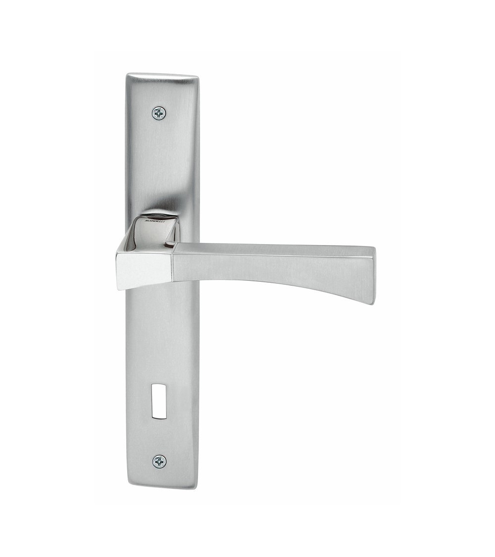 Mandelli Life - Manilla de puerta sobre placa longitudinal - manilla de diseño