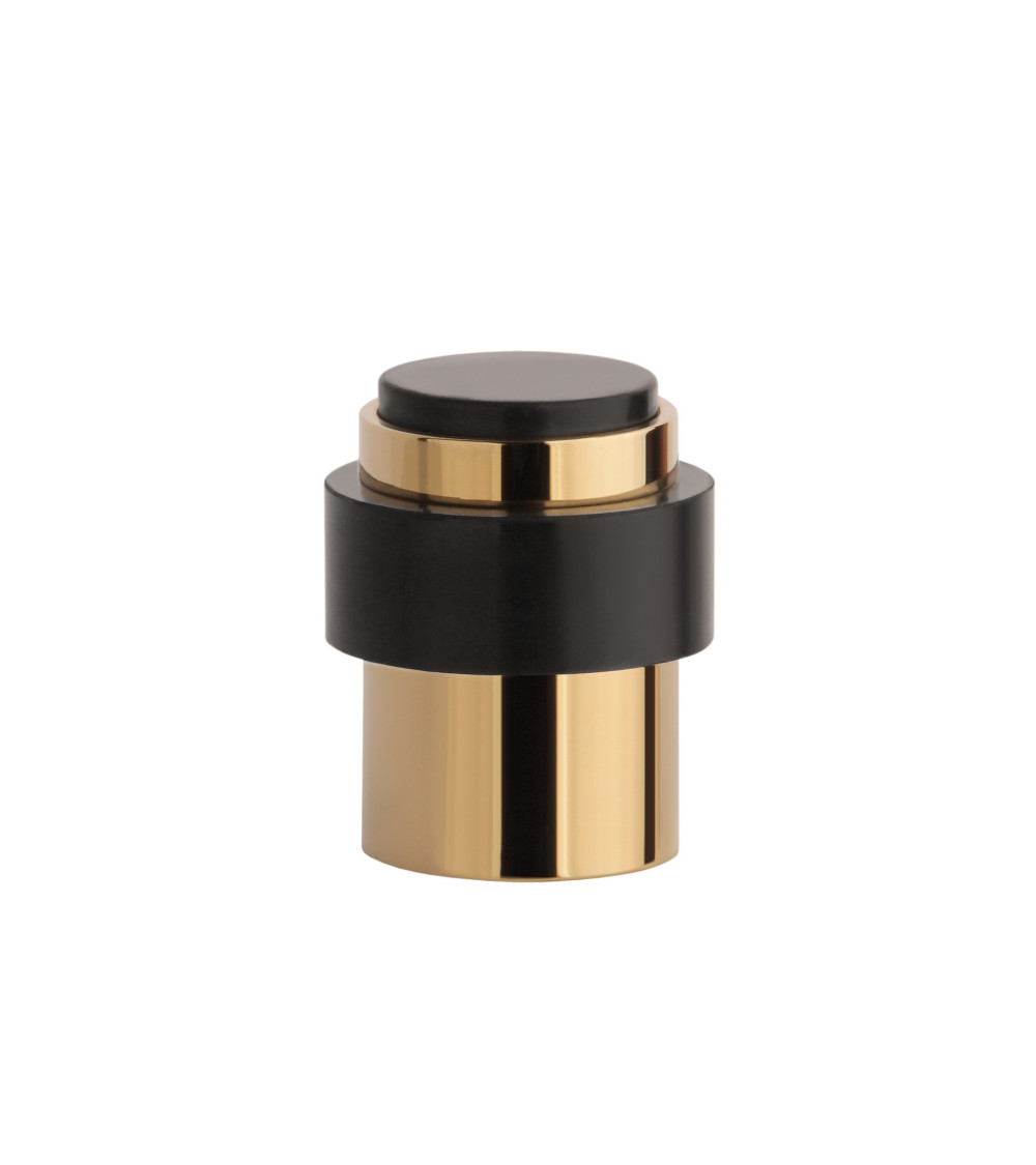 Tope de puerta dorado pulido STOPPER, para suelo y pared - tirador de diseño