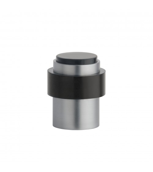 Tope de puerta cromado satinado STOPPER, para suelo y pared - tirador de diseño