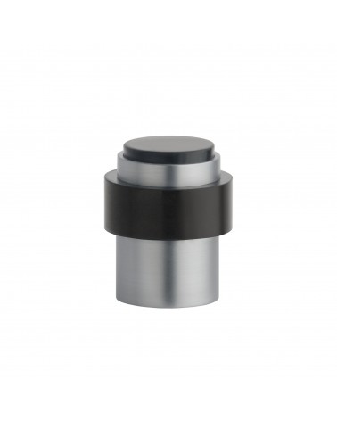 Tope de puerta cromado satinado STOPPER, para suelo y pared - tirador de diseño
