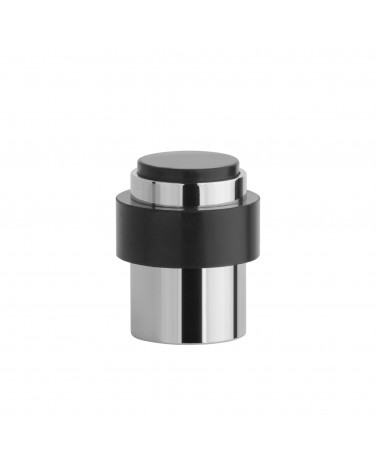 Tope de puerta cromo pulido STOPPER, para suelo y pared - manija de diseño