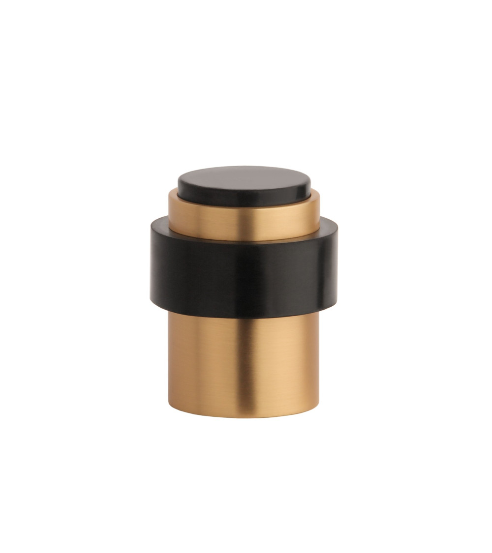 Tope de puerta dorado mate STOPPER, para suelo y pared - manija de diseño